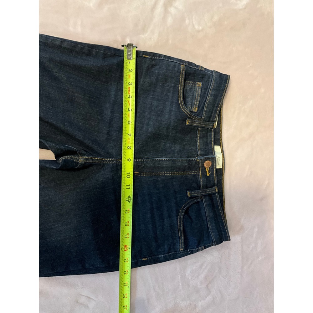 Universal Thread High Rise Skinny Jeans Dark Wash Raw Hem 8S Indigo Stretch - Picture 5 of 6